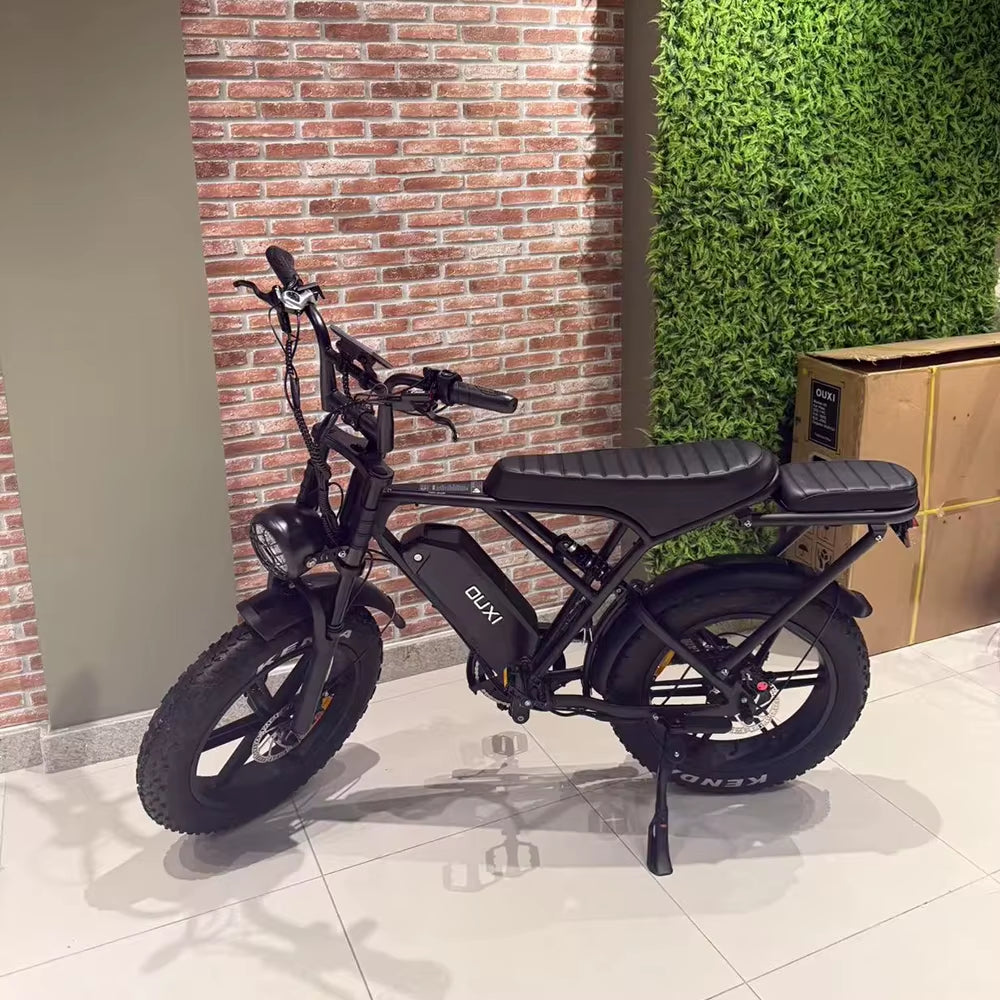 EU Standard OUXI H9 20Inch 250W 48V 15Ah Battery Full Suspension Electric Mountain Bike Fatbike with EU & US Warehouse